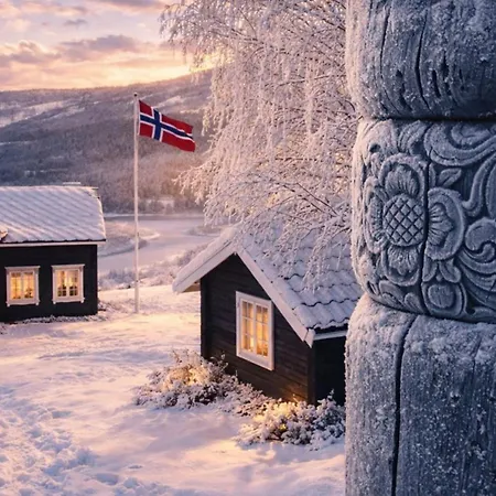 Apartment Sjarmerende Tommerhytte Pa Gardstun *