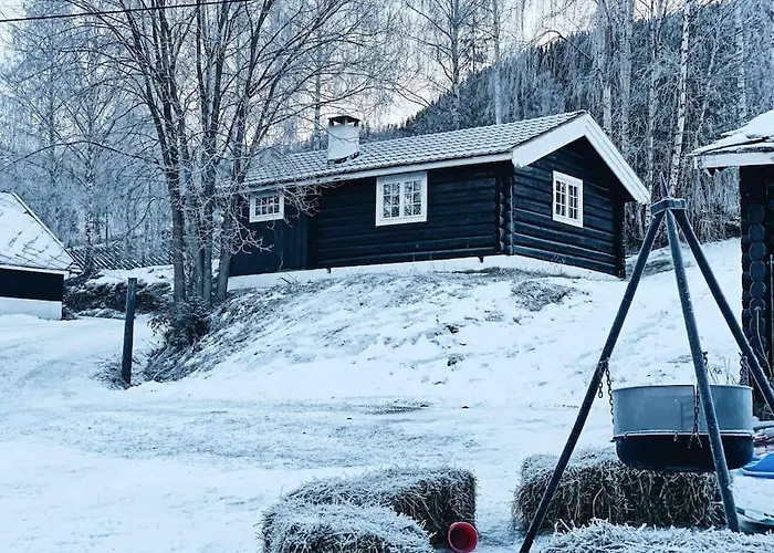 Sjarmerende Tommerhytte Pa Gardstun Lejlighed