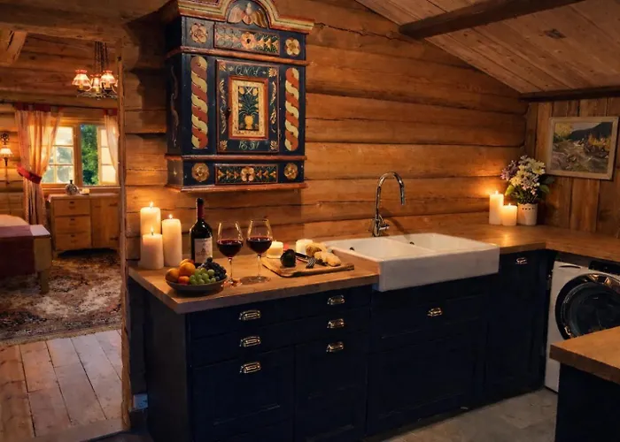 Sjarmerende Tommerhytte Pa Gardstun Baukal